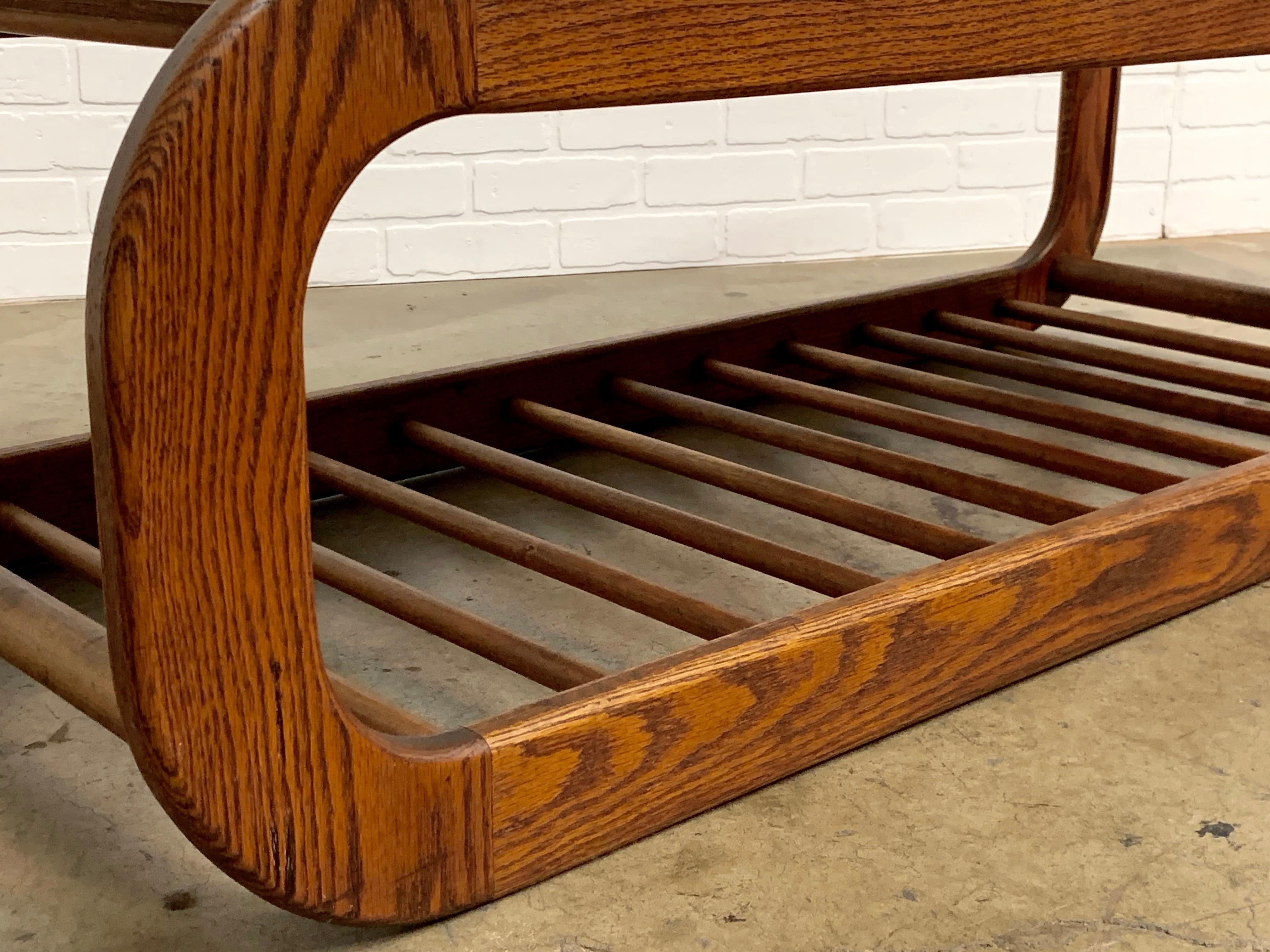 1970s Backgammon Coffee Table with Tambour Top 7