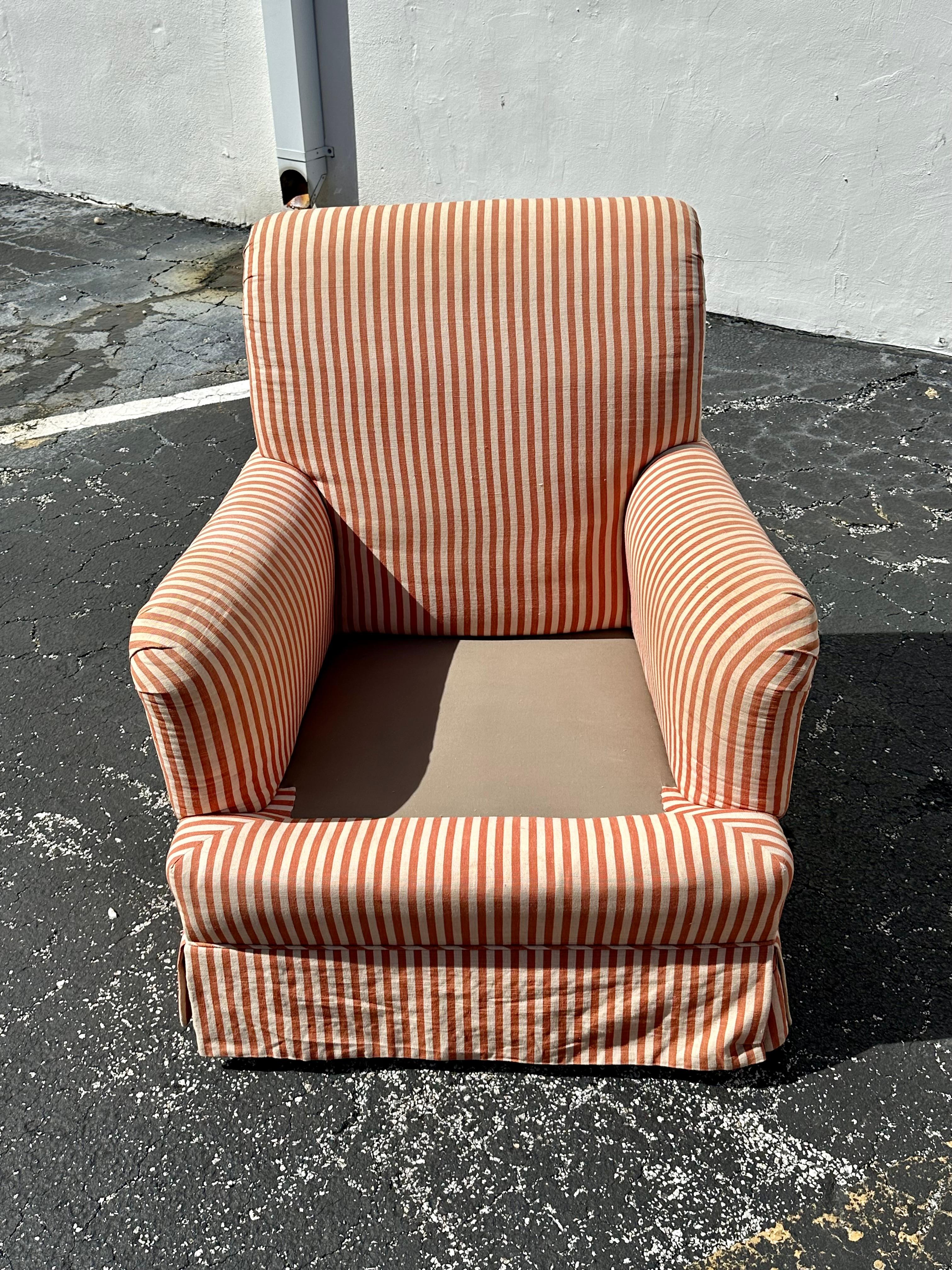 Sedie Baker Candy Cane a strisce in stile inglese degli anni '70, set di 2 sedie con zoccolo in vendita 5