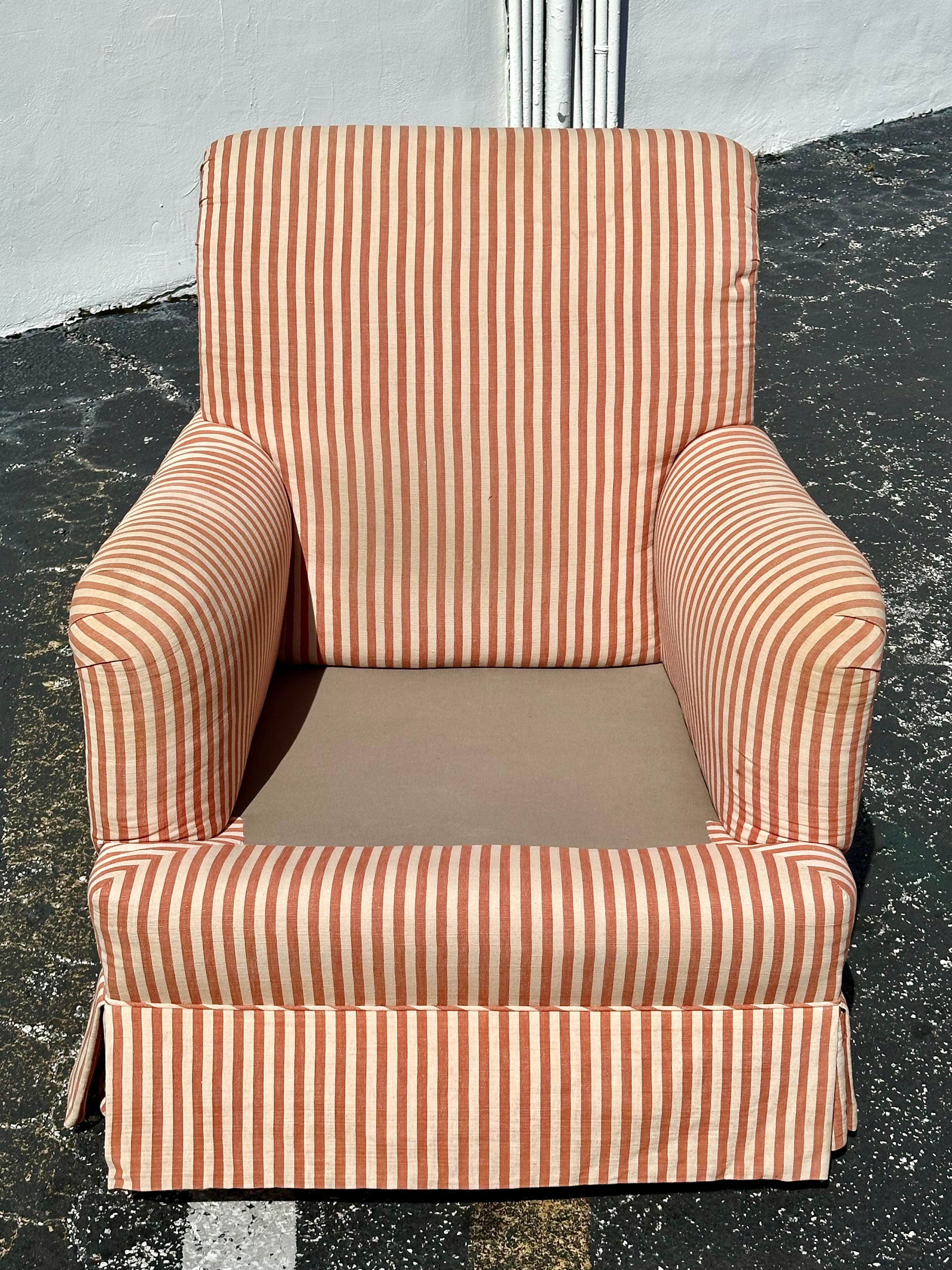 Sedie Baker Candy Cane a strisce in stile inglese degli anni '70, set di 2 sedie con zoccolo in vendita 6