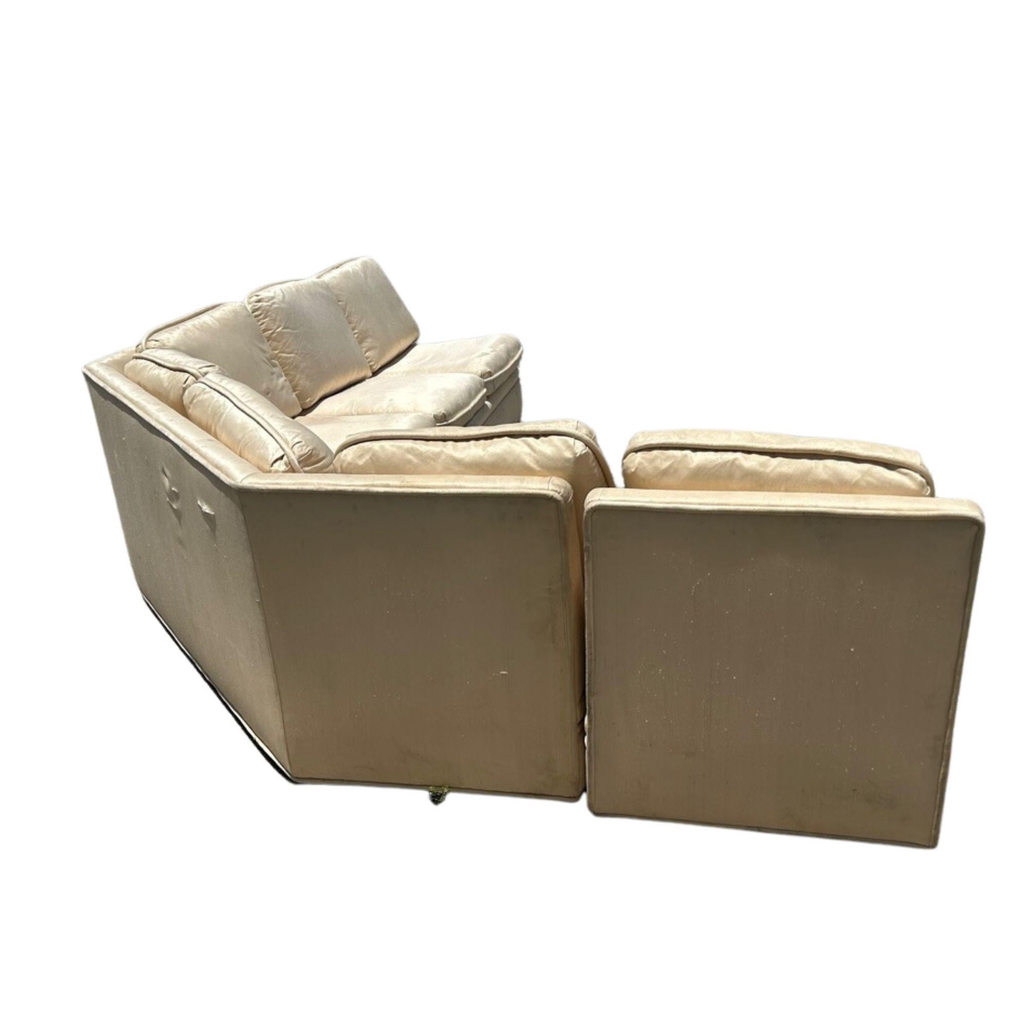 Large Semi-Curved Baker Furniture sectional with separate parts 