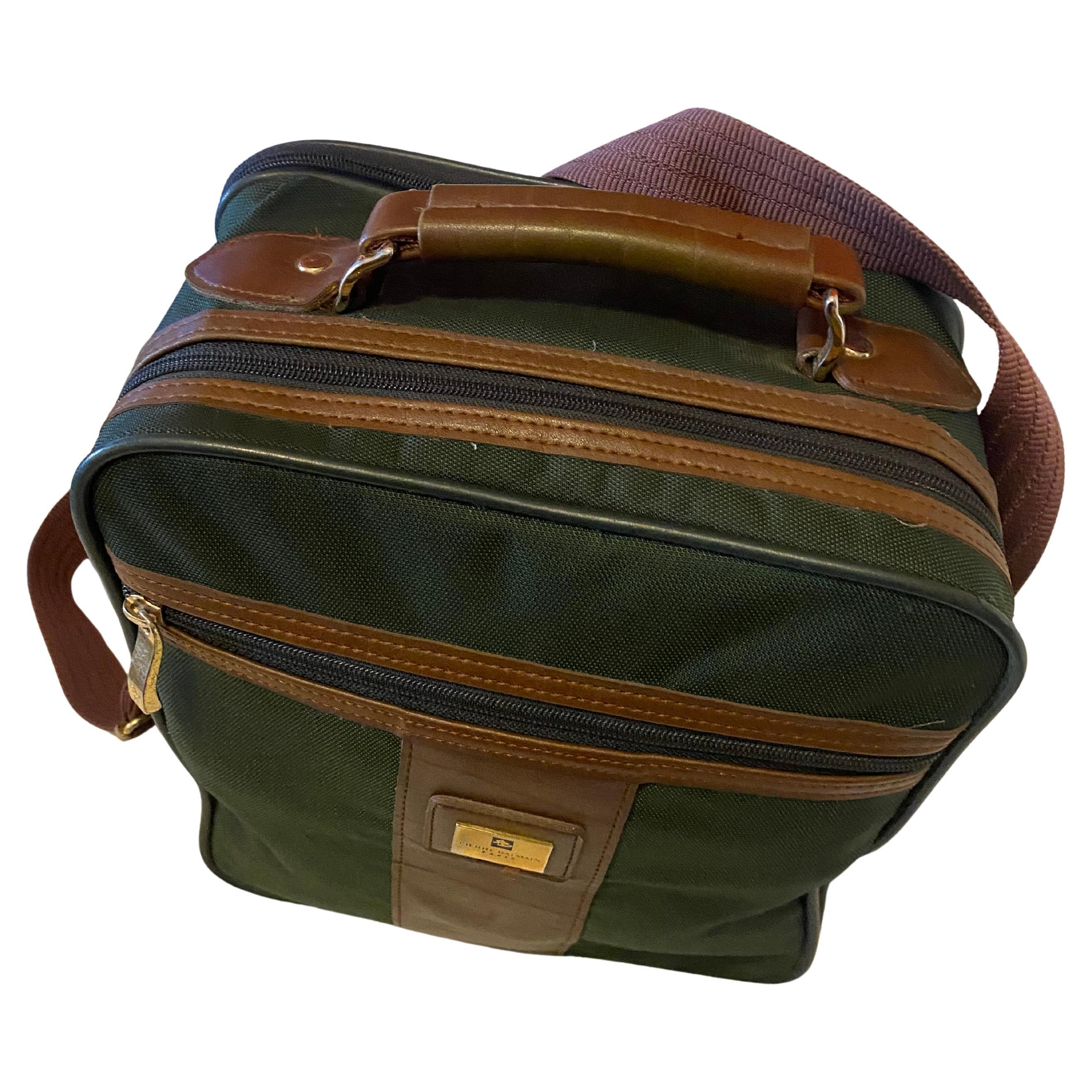 Black 1970s Pierre Balmain Cabin Travel Shoulder Bag For Sale