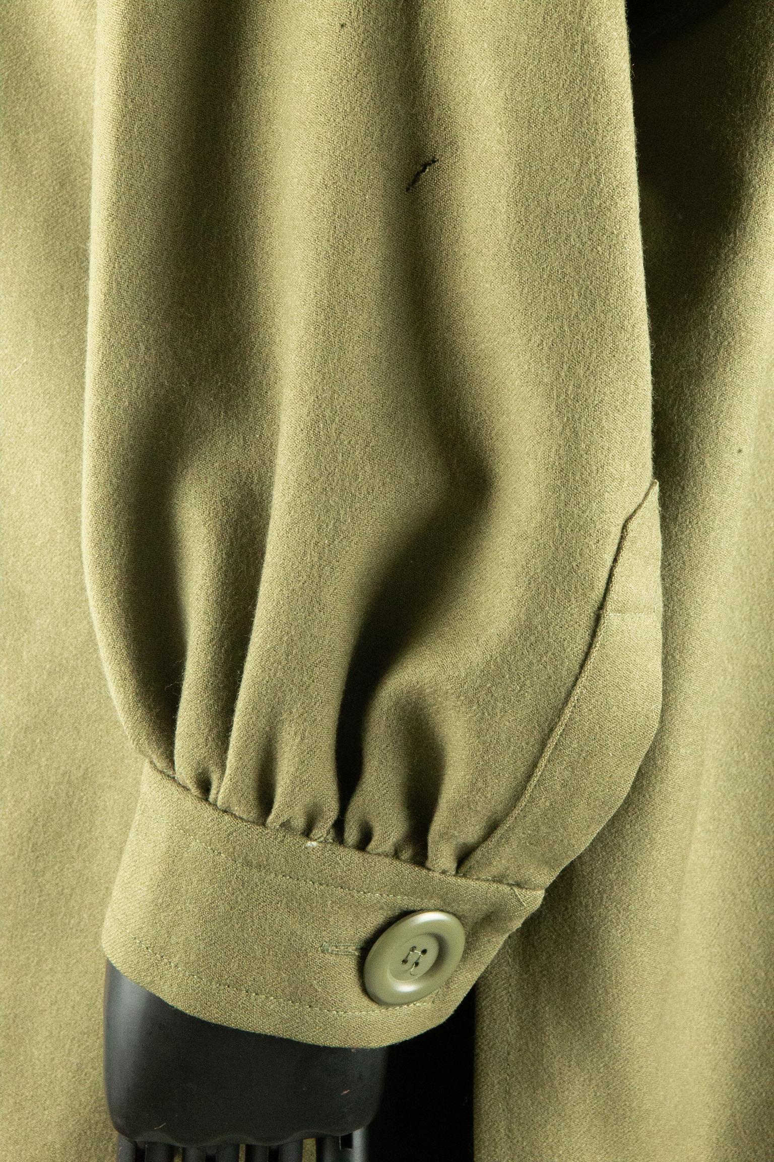 Women's 1970s Balmain Ivoire Khaki Jacket For Sale