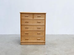 1970's bamboo and rattan cabinet