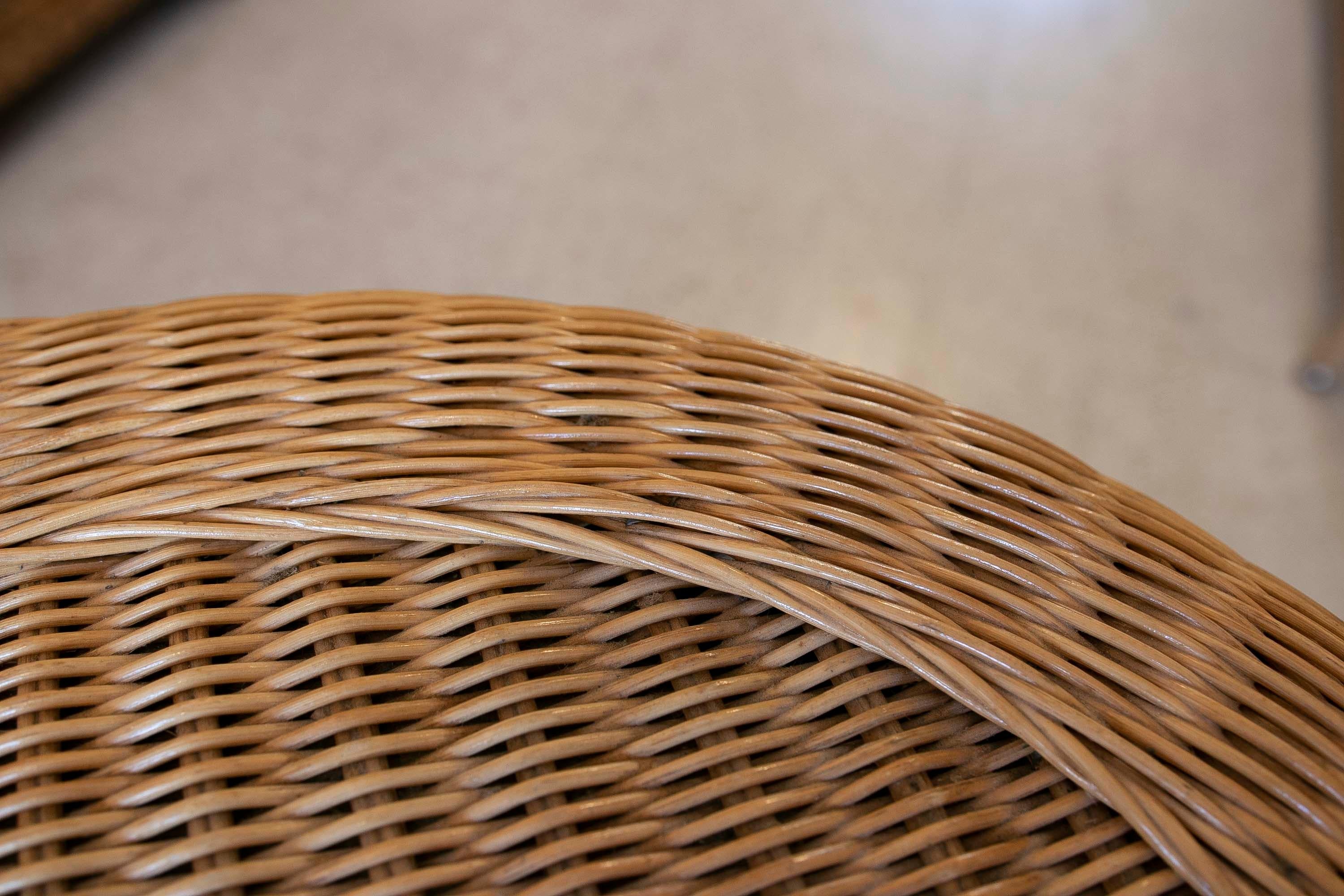1970s Bamboo and Wicker Side Table  For Sale 10