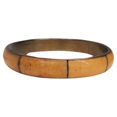 Bracelet jonc en bambou des années 1970