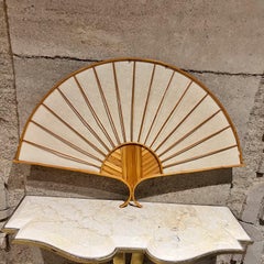 1970s Bamboo Fan Decorative Wall Art