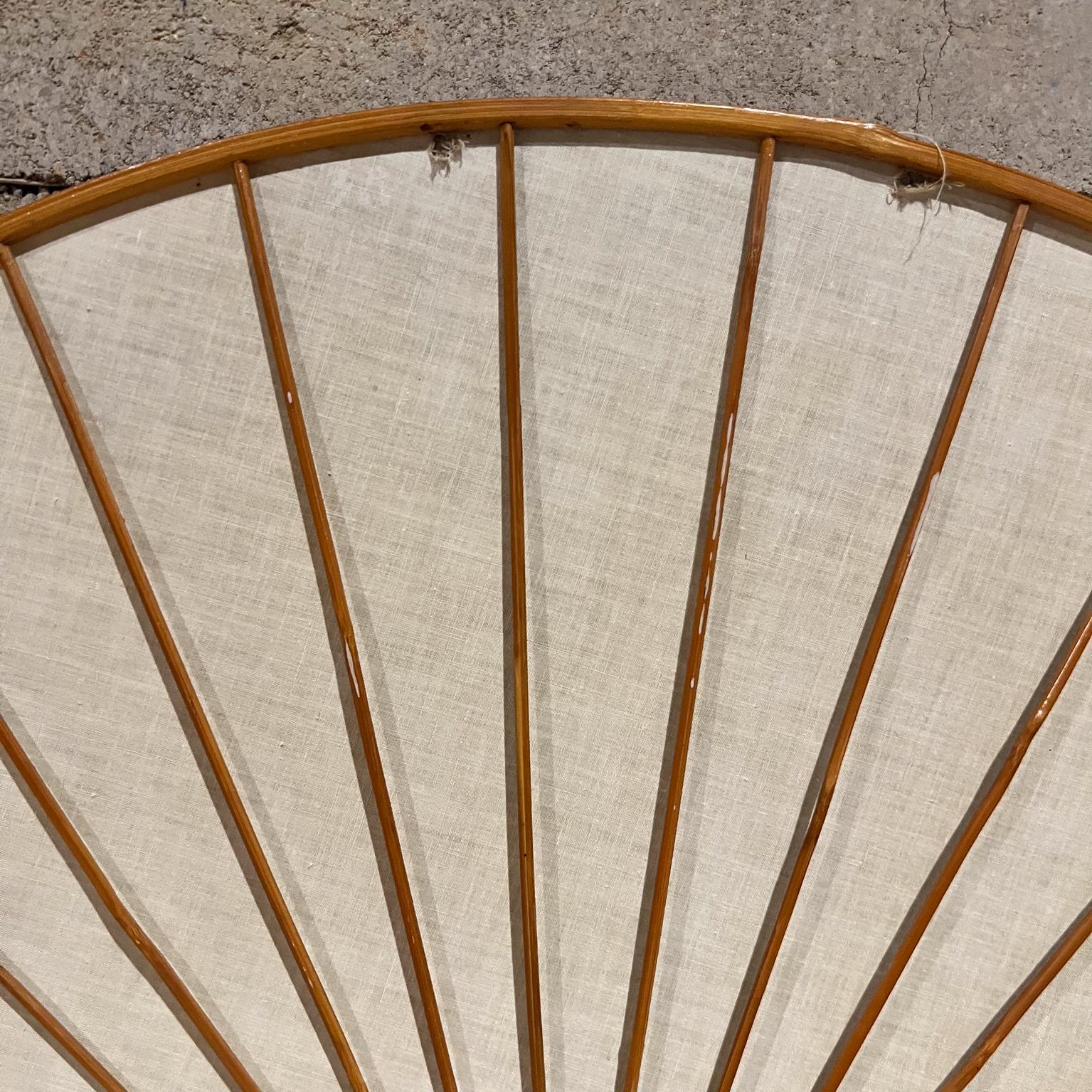Mid-Century Modern 1970s Bamboo Fan Decorative Wall Art For Sale