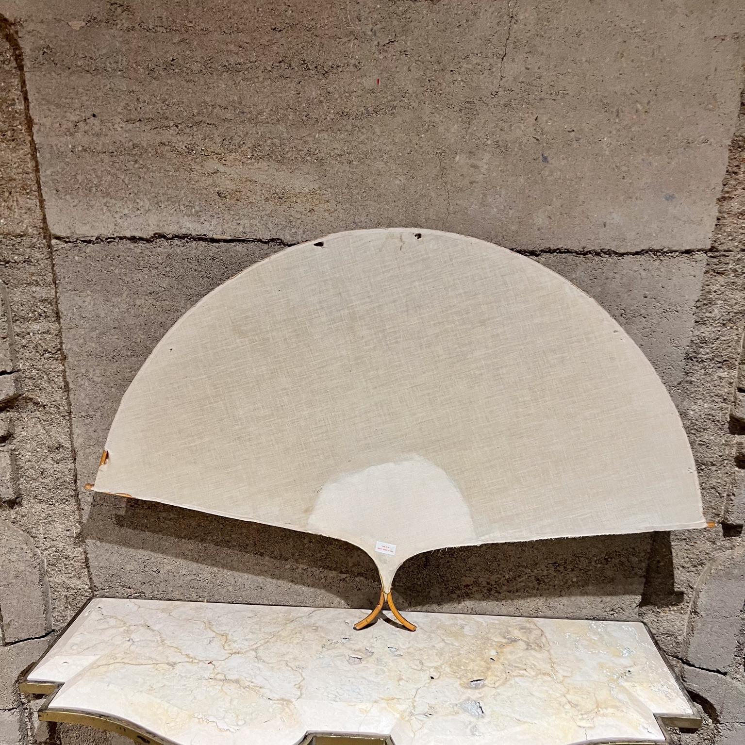 1970s Bamboo Fan Decorative Wall Art In Good Condition For Sale In Chula Vista, CA