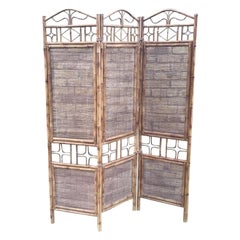 Vintage 1970s Bamboo Screen/Room Divider