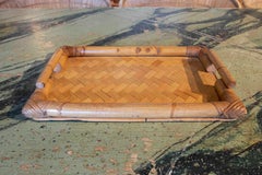 Bandeja de bambú de los años 70