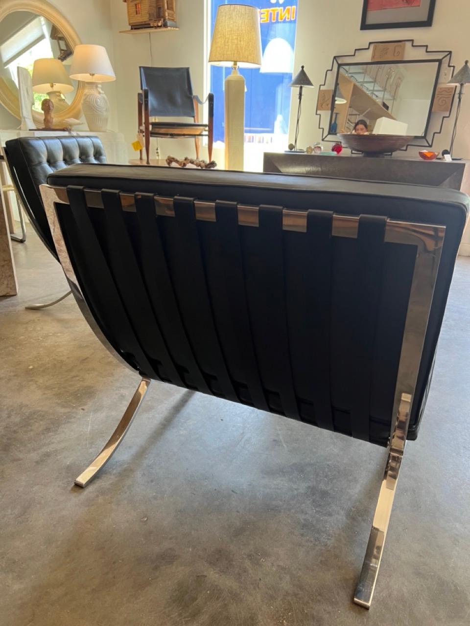 Mid-Century Modern 1970's Barcelona Chairs by Knoll