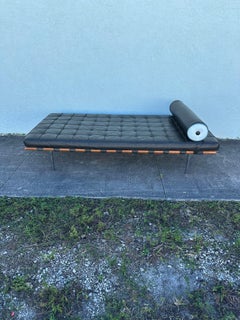 Letto da giorno Barcellona degli anni '70 nello stile di Ludwig Mies Van der Rohe per Knoll