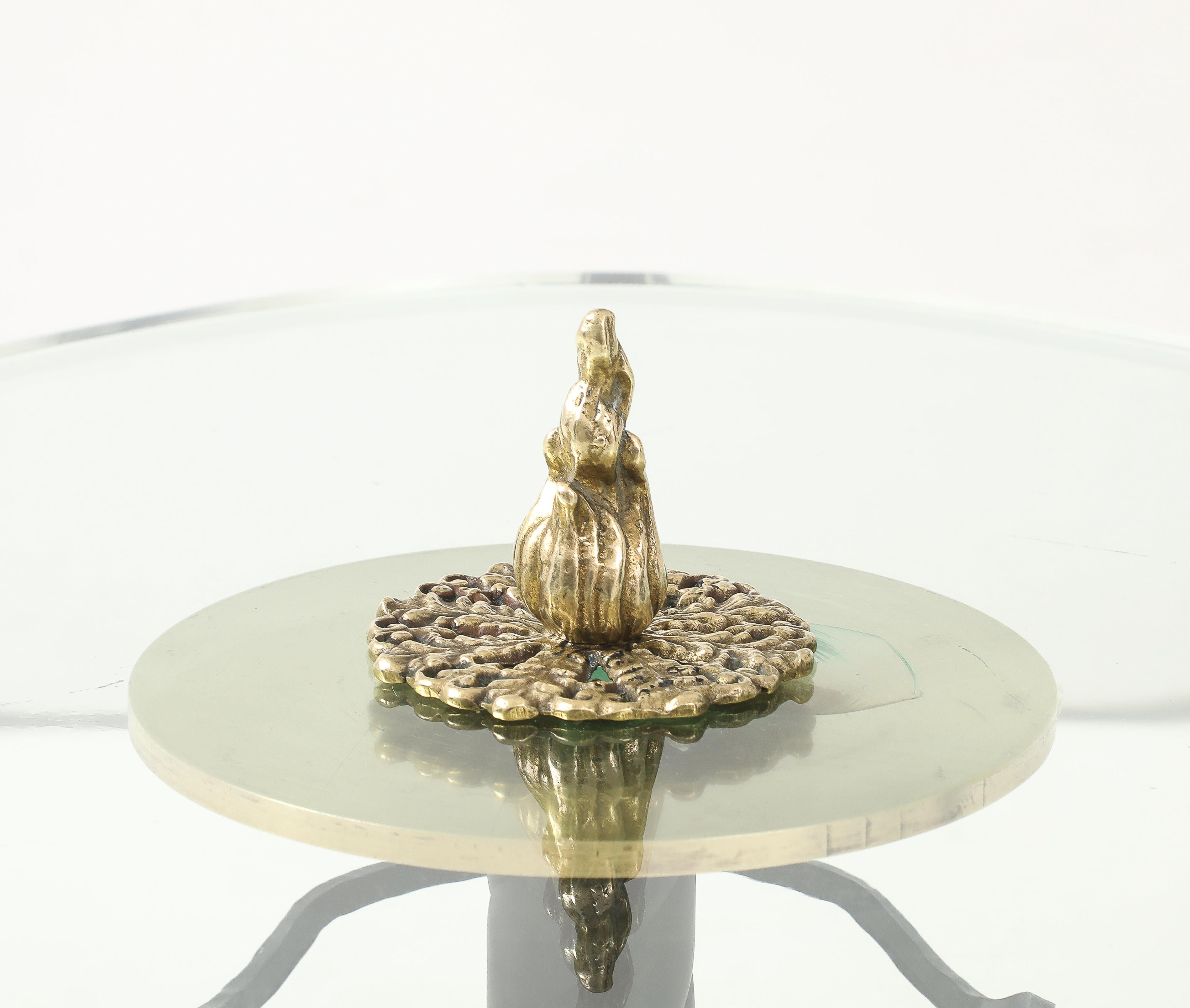 Tables d'appoint en laiton et fer, style baroque, années 1970 Bon état - En vente à New York, NY