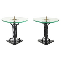 Beistelltische aus Messing und Eisen im Barockstil der 1970er Jahre
