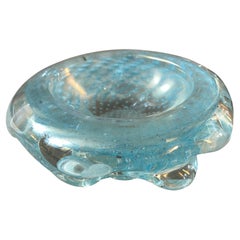 Posacenere in vetro di Murano blu chiaro Barovier Mid-Century Modern del 1970