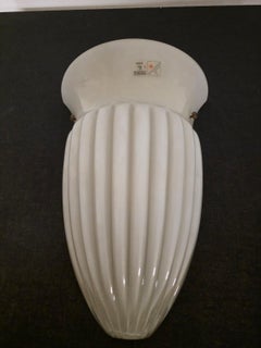 1970s Barovier & Toso Murano Glass Wall Sconce, Cream & Gold