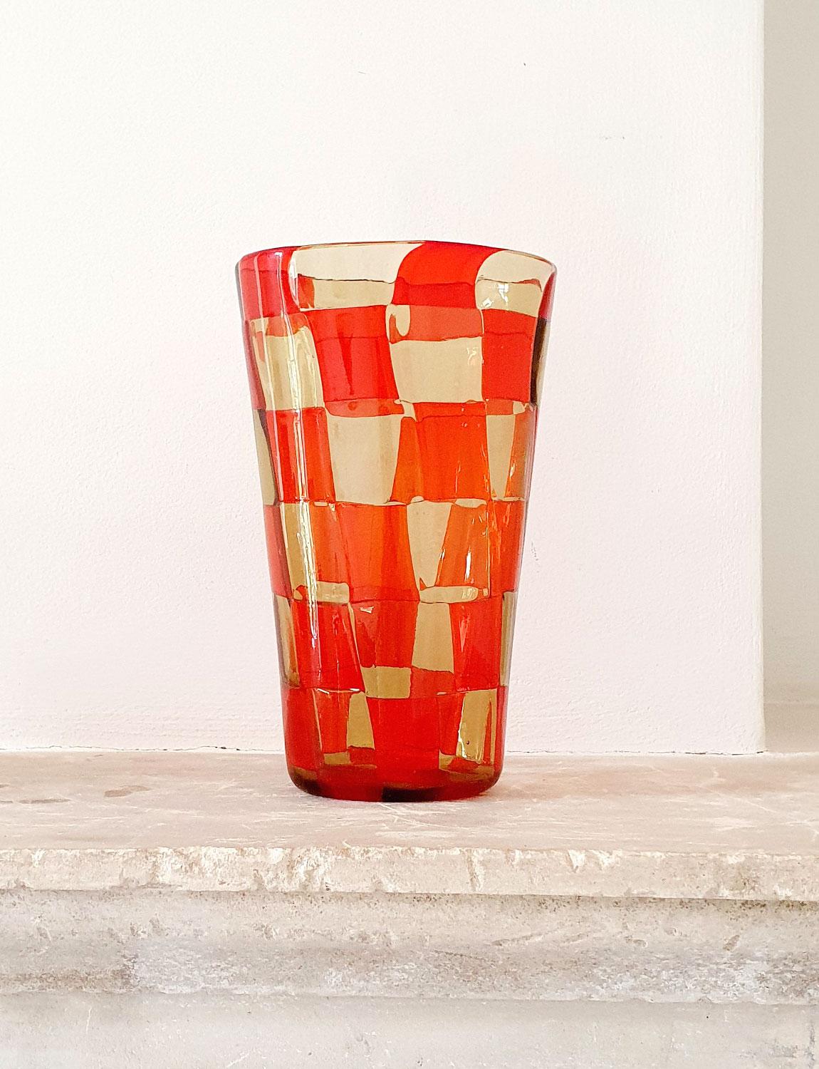 chequered vase