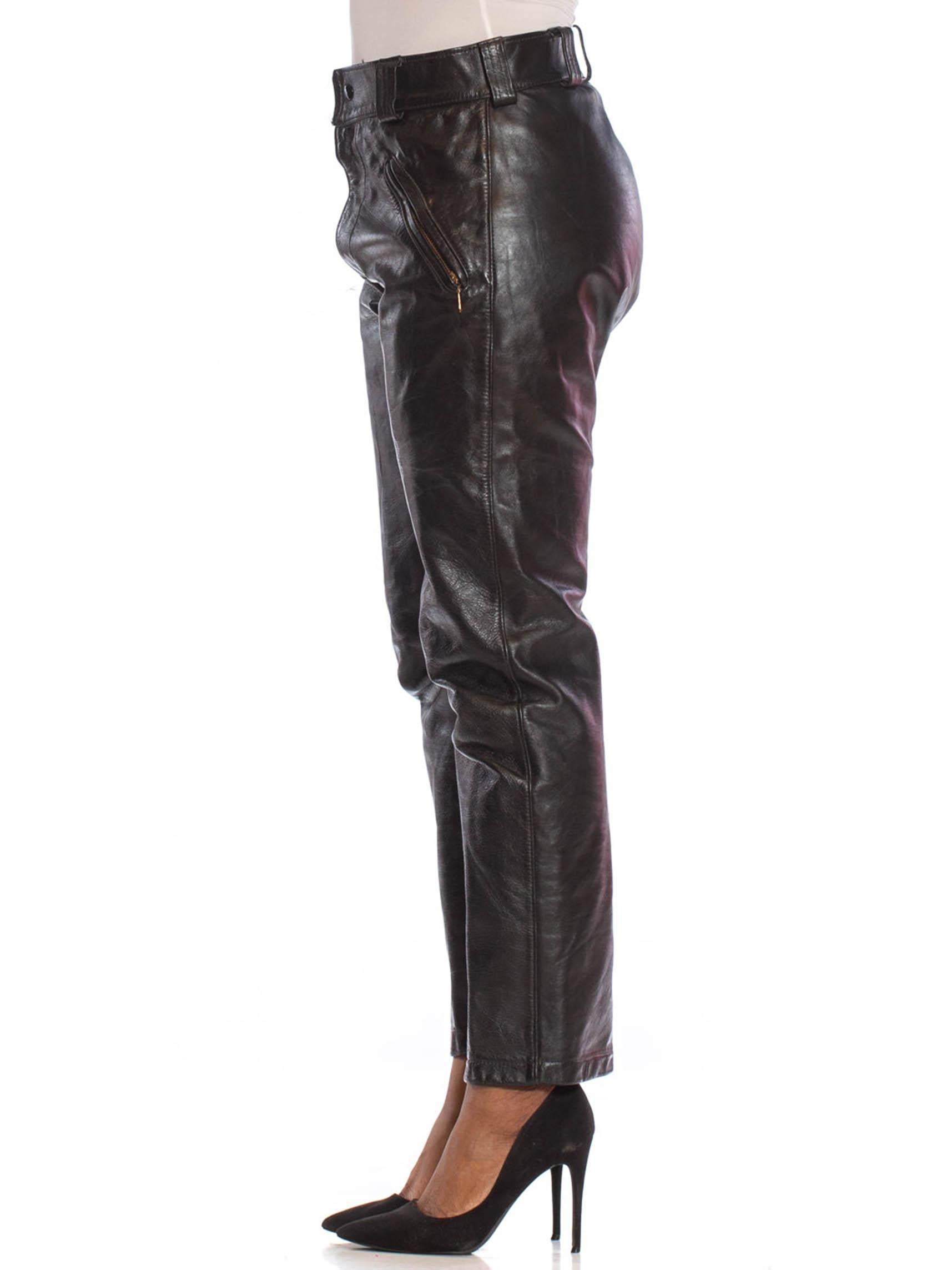 1970S BATES OF CALIFORNIA Black Leather Men's Custom Grade Motorcycle