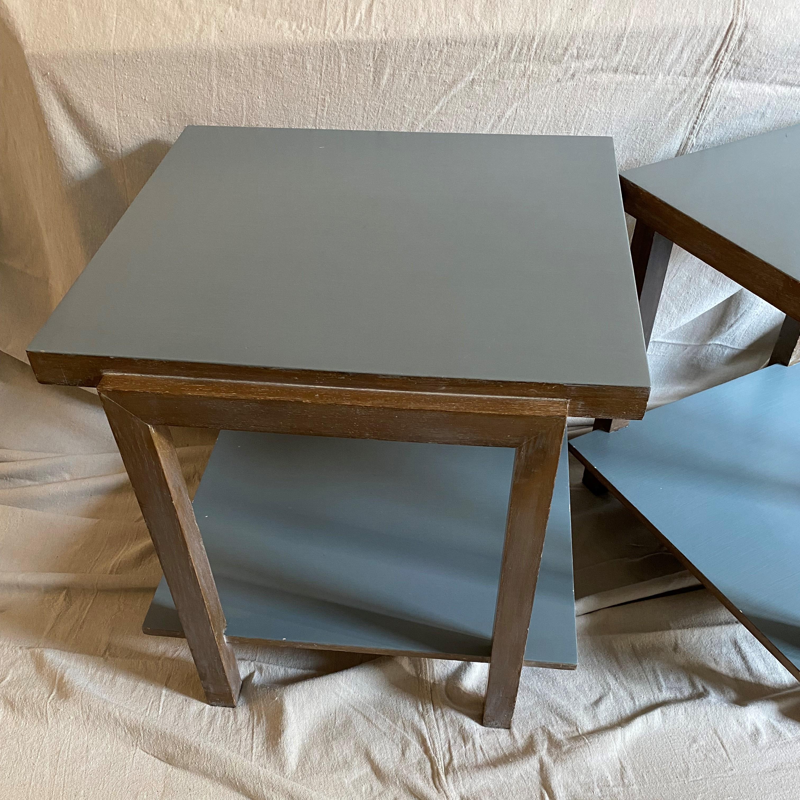 1970's Bauhaus Style Painted Oak Tables For Sale 5