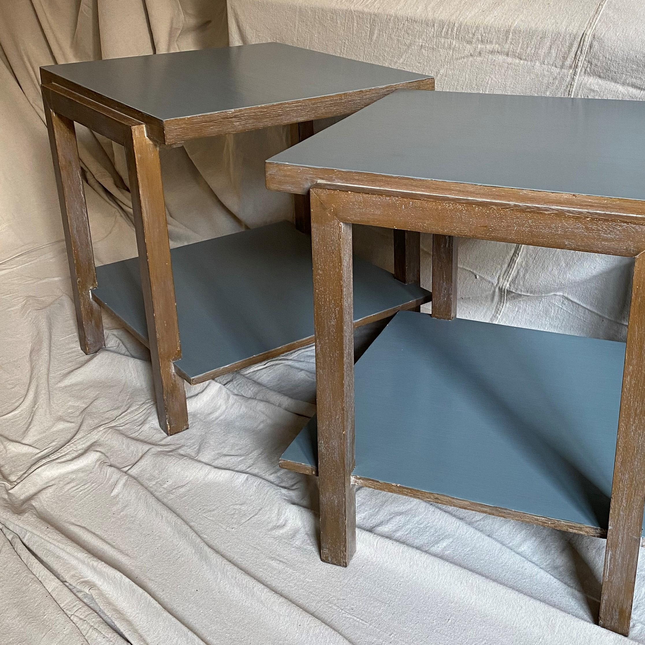 1970's Bauhaus Style Painted Oak Tables For Sale 1