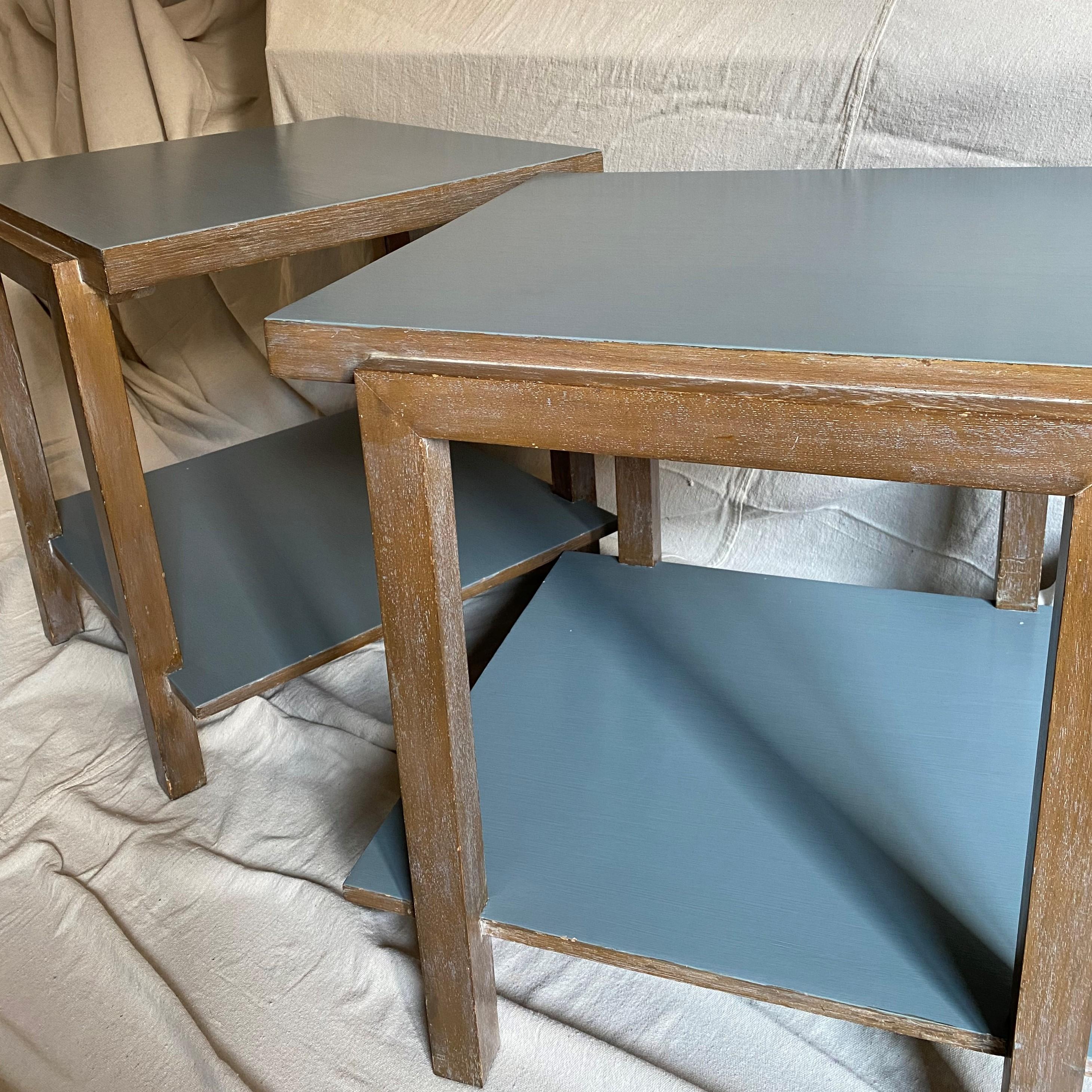 1970's Bauhaus Style Painted Oak Tables For Sale 2