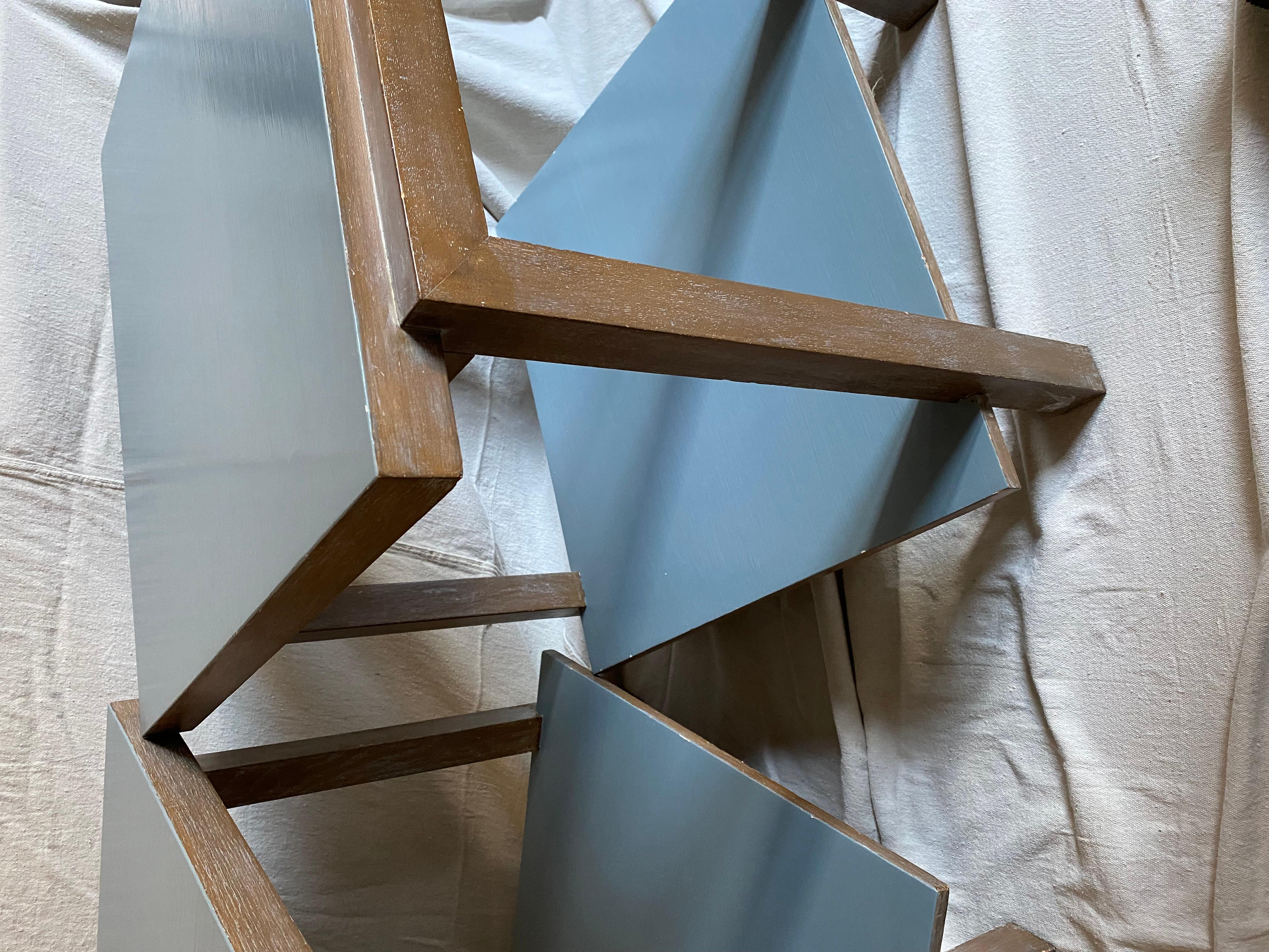 1970's Bauhaus Style Painted Oak Tables For Sale 4
