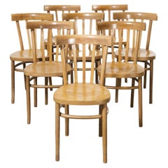 Used 1970's Baumann Bentwood Bistro Dining Chair, Round Seat, Set of Eight