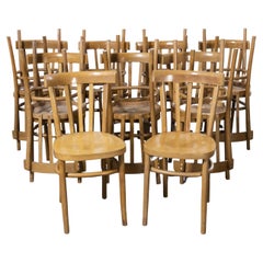 1970's Baumann Bentwood Bistro Dining Chair, Round Seat, Various Qty Available