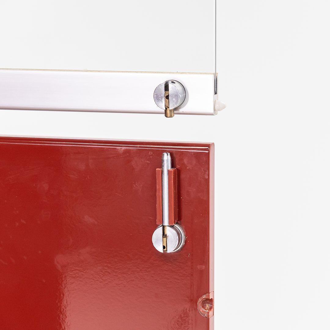 Italian 1970s B&B Italia Olinto Lacquered Cabinet w/ Glass Shelving by Kazuhide Takahama For Sale