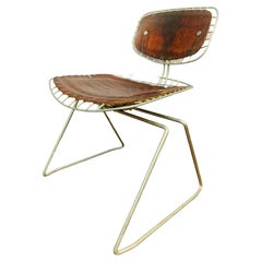 1970s "Beaubourg" Steel & Leather Chair by Michel Cadestin & George Laurent 