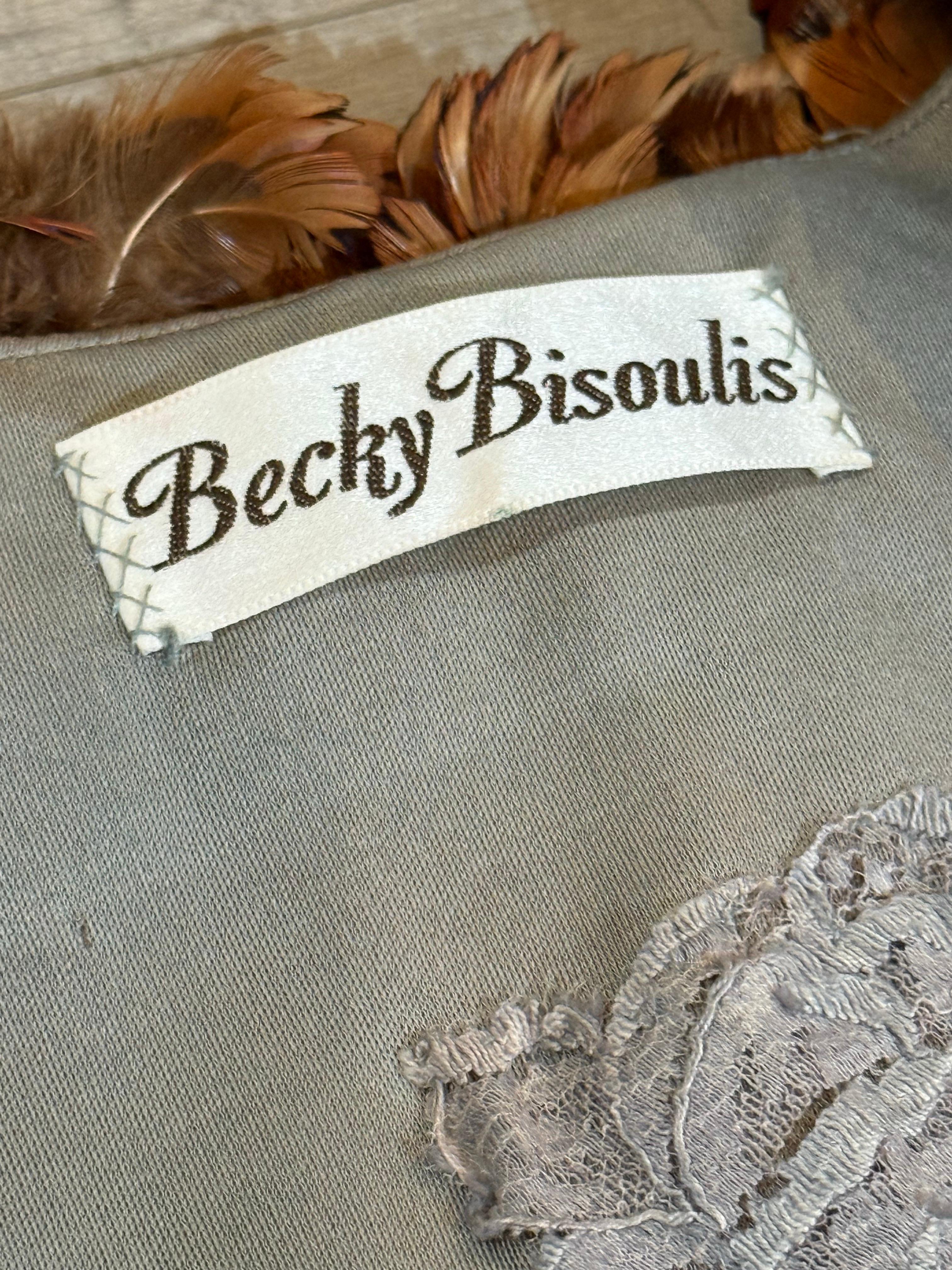 1970s Becky Bisoulis Pheasant Feather Extravagant Patchwork Bolero Jacket For Sale 7