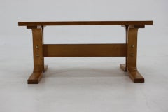 1970s, Beech Bench / Planter Stand, Czechoslovakia