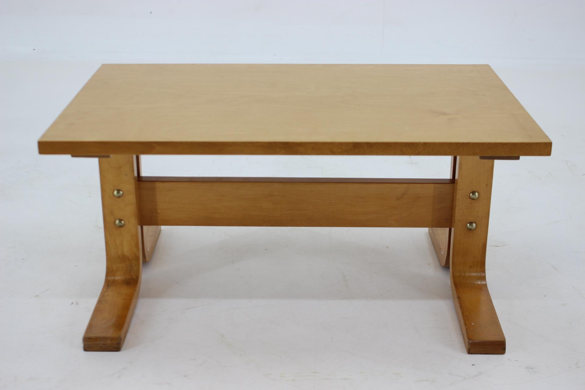 Late 20th Century 1970s, Beech Bench / Planter Stand, Czechoslovakia For Sale