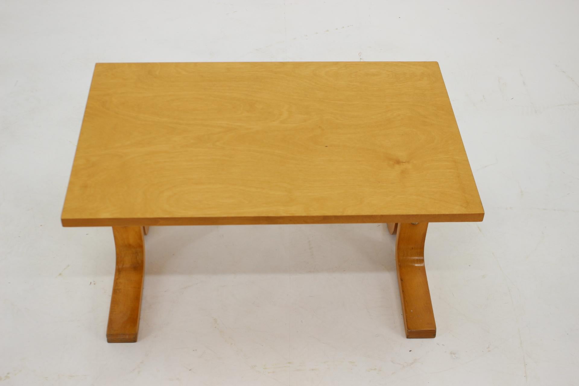 Wood 1970s, Beech Bench / Planter Stand, Czechoslovakia For Sale