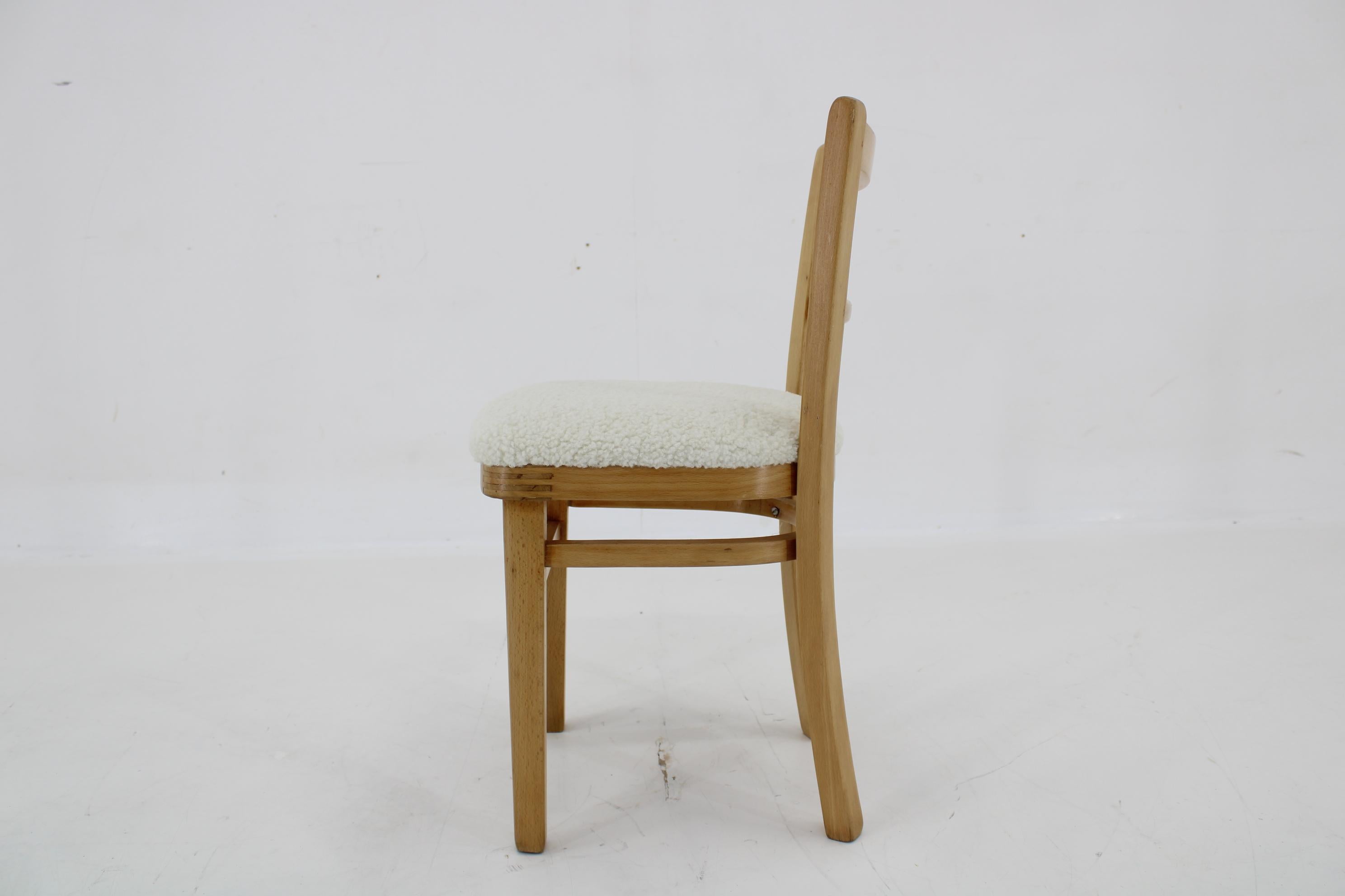 Late 20th Century 1970s Beech Children Chair, Restored For Sale