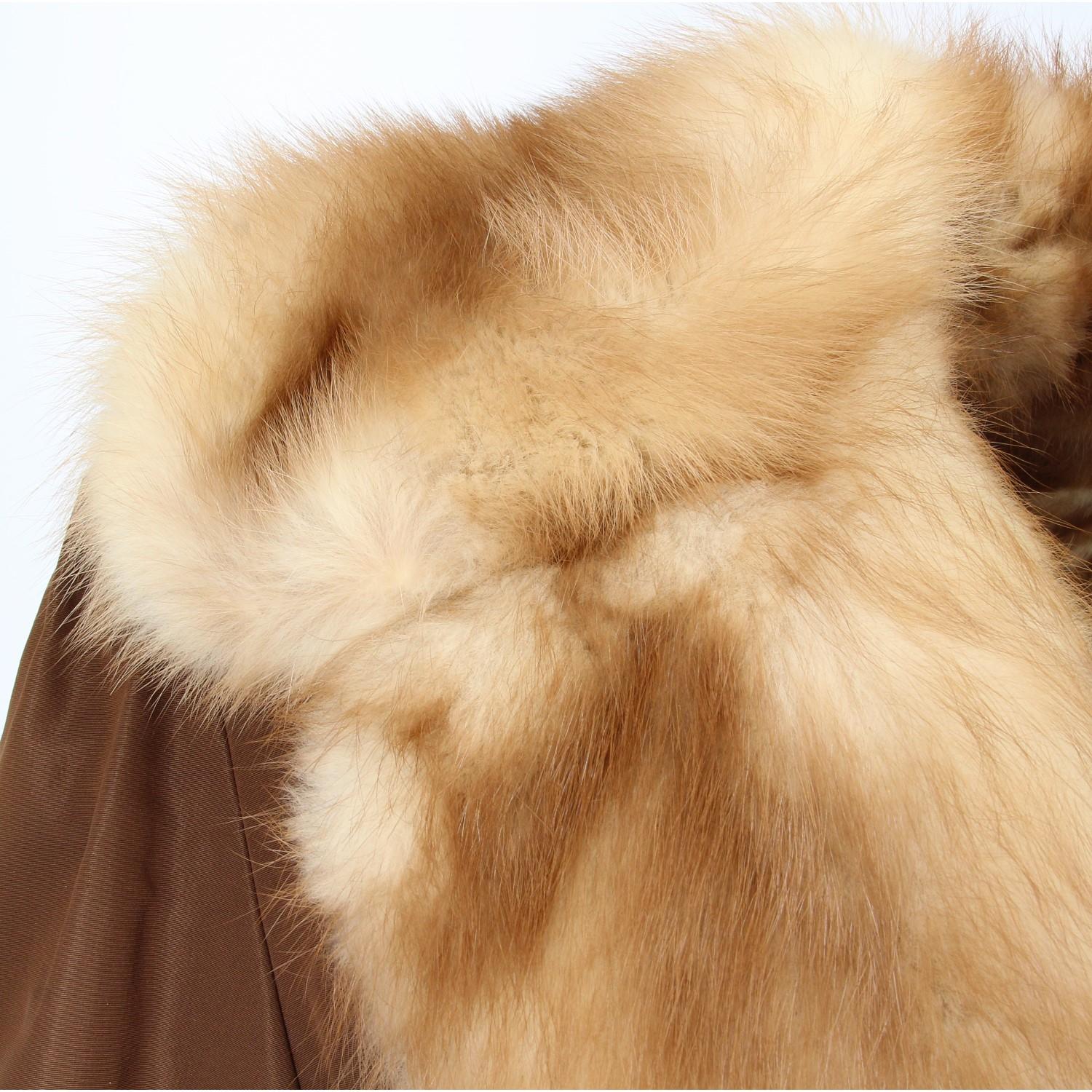 Brown 1970s Beech Marten Fur Coat