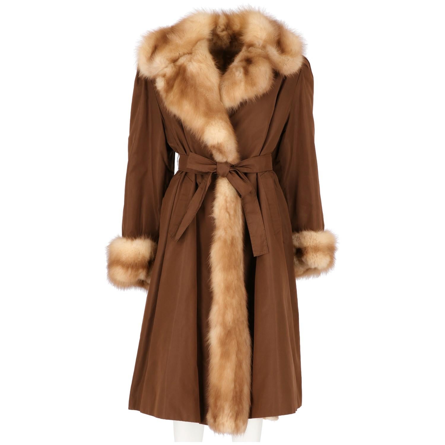 1970s Beech Marten Fur Coat For Sale