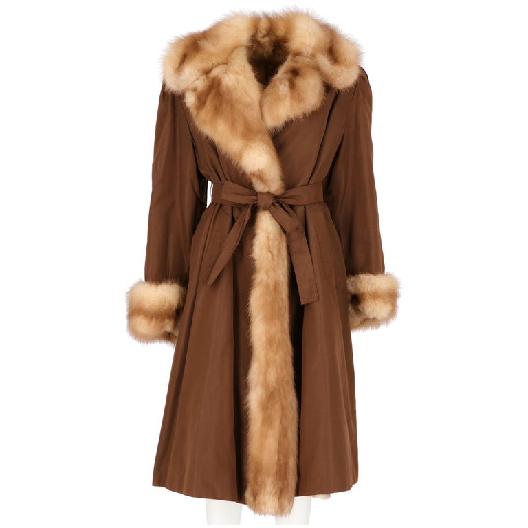 1970s Beech Marten Fur Coat For Sale at 1stDibs