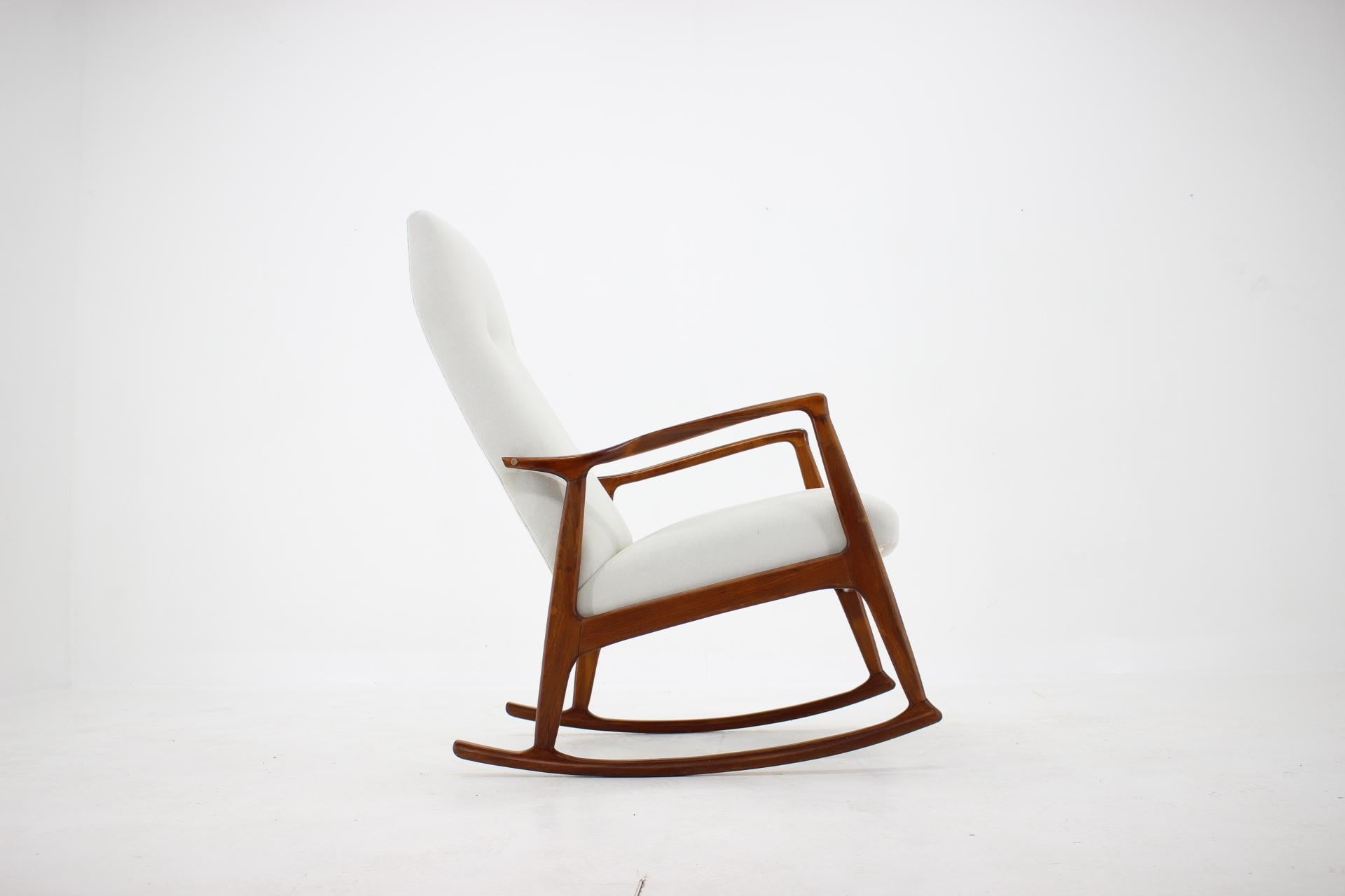 Late 20th Century 1970s Beech Rocking Chair by Drevotvar, Czechoslovakia