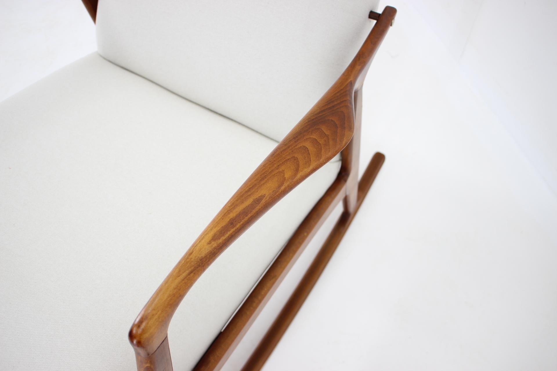 1970s Beech Rocking Chair by Drevotvar, Czechoslovakia 3