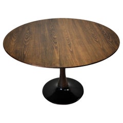 1970s Beech Round Dining Table, Czechoslovakia