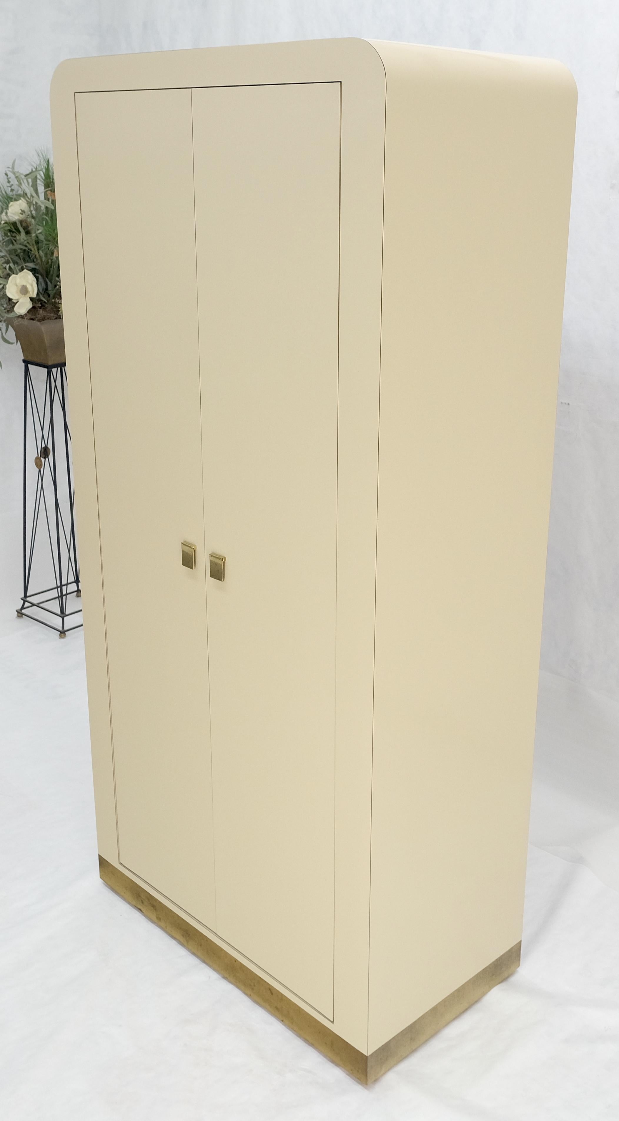 1970s Beige Formica Tall Double Door Linens Cabinet Three Drawer Chifforobe MINT For Sale 7