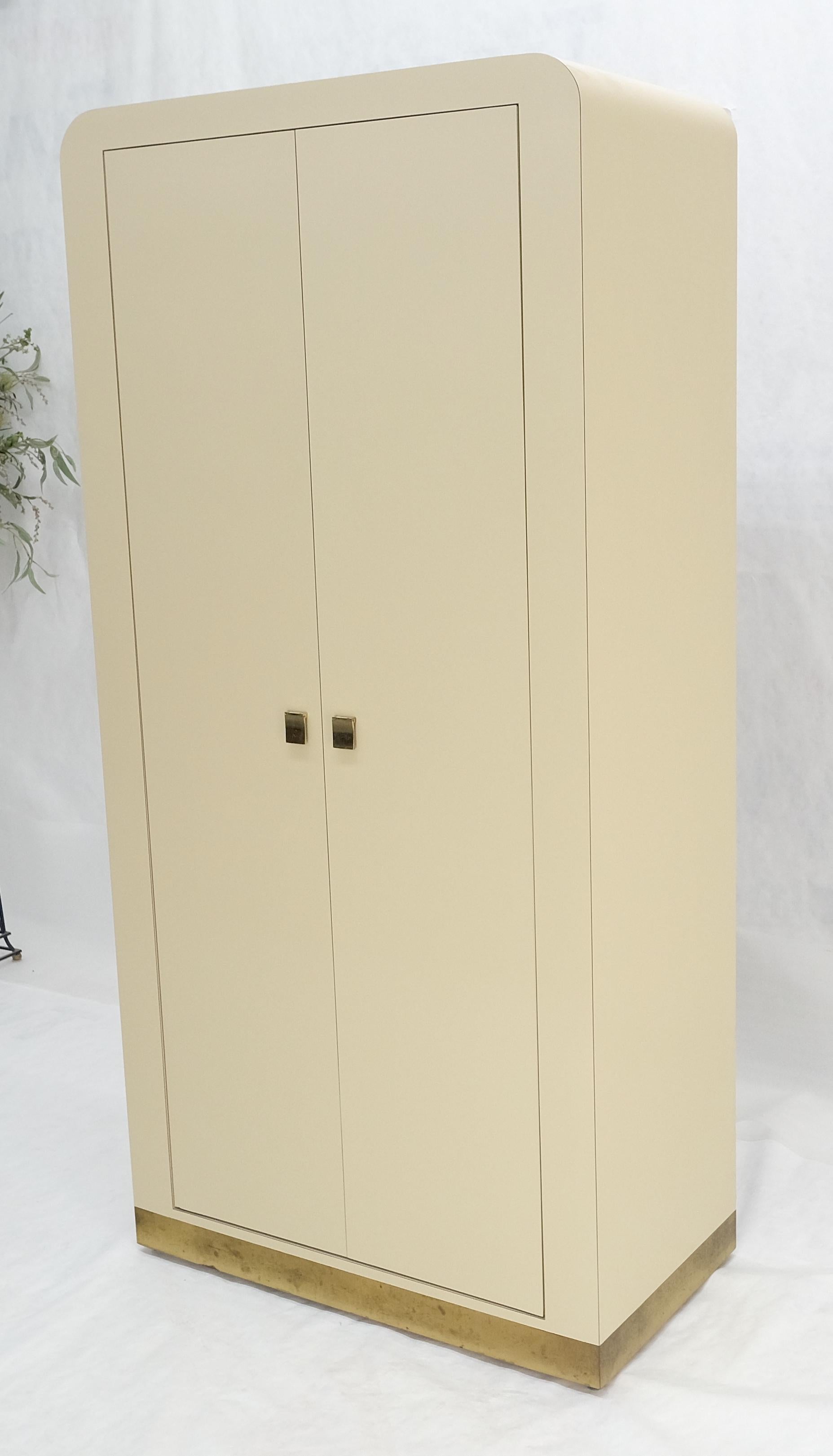 1970s Beige Formica Tall Double Door Linens Cabinet Three Drawer Chifforobe MINT For Sale 8