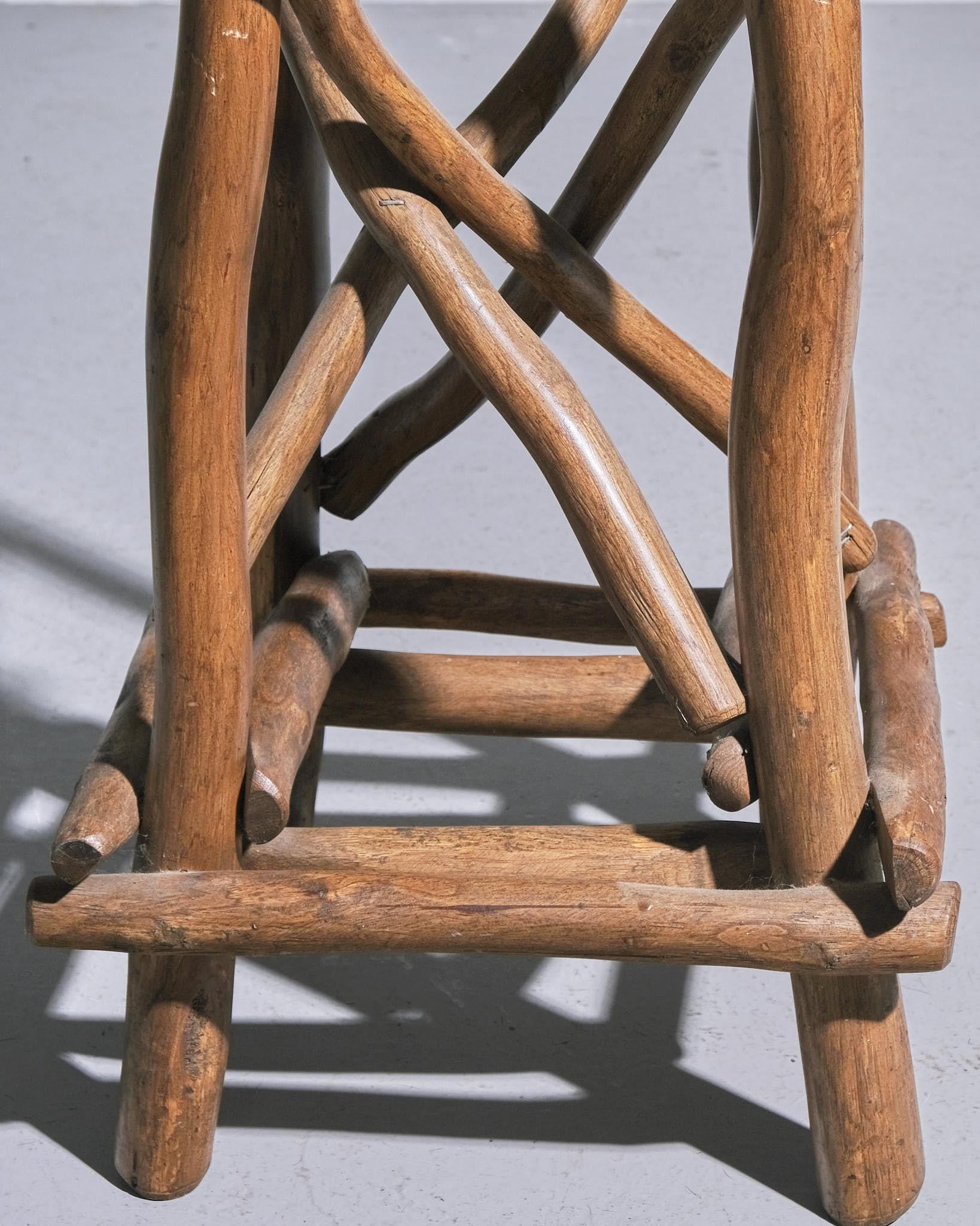 1970s Belgian Adirondack Style Stool In Good Condition For Sale In London, GB