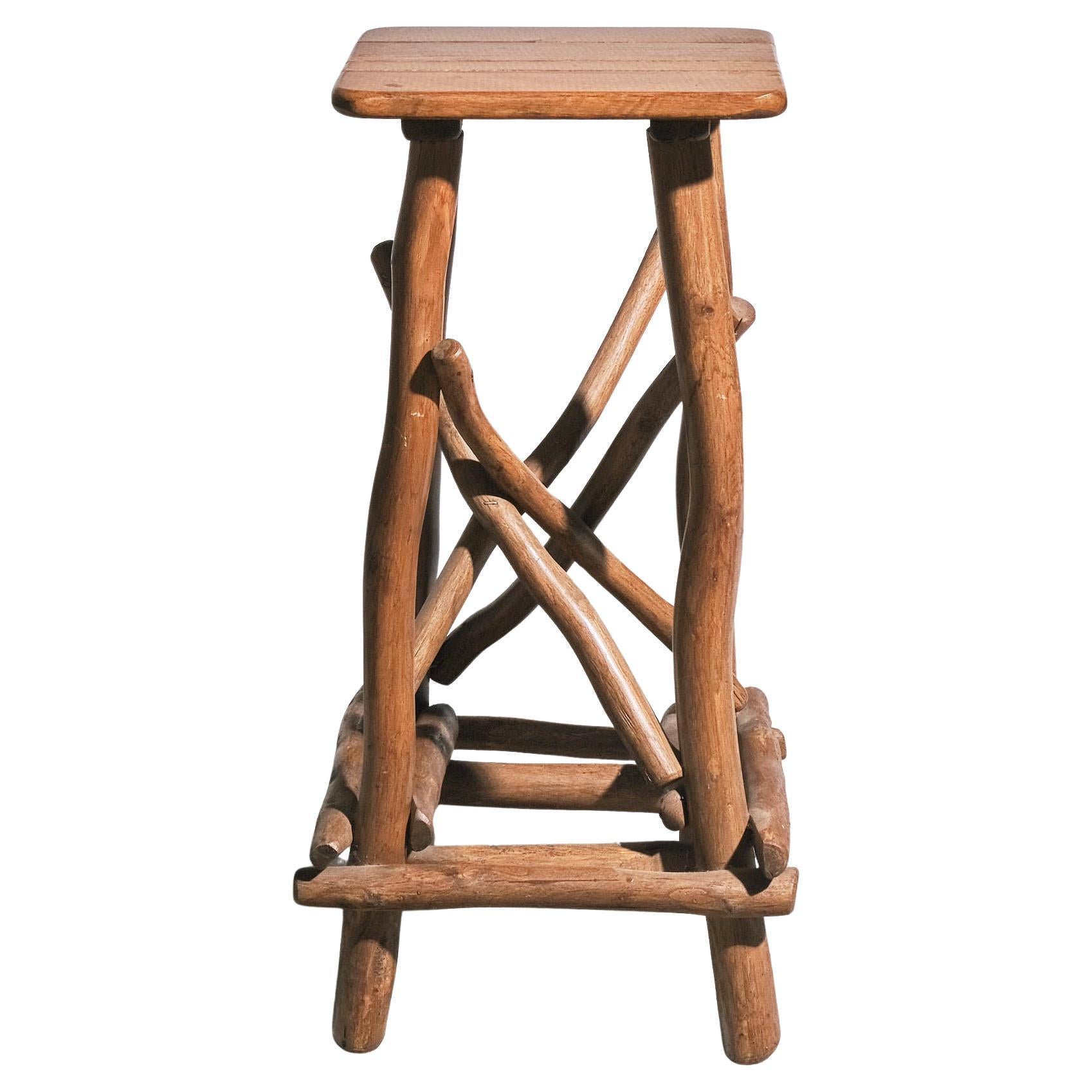 1970s Belgian Adirondack Style Stool