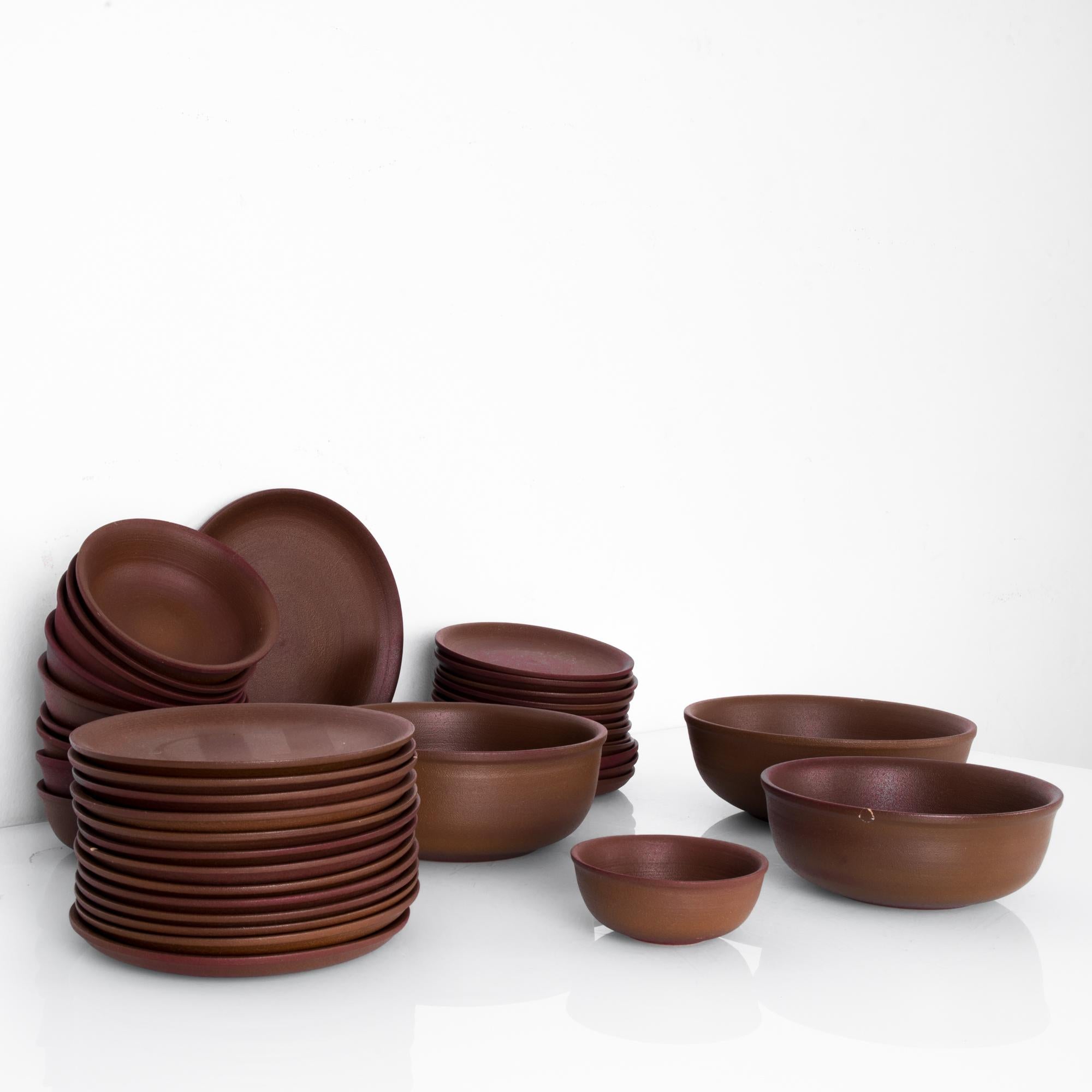 brown dishes from the 60s