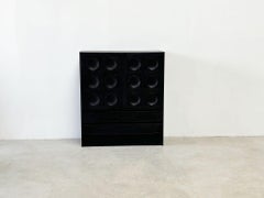 1970's Belgian brutalist graphical Musterring bar cabinet