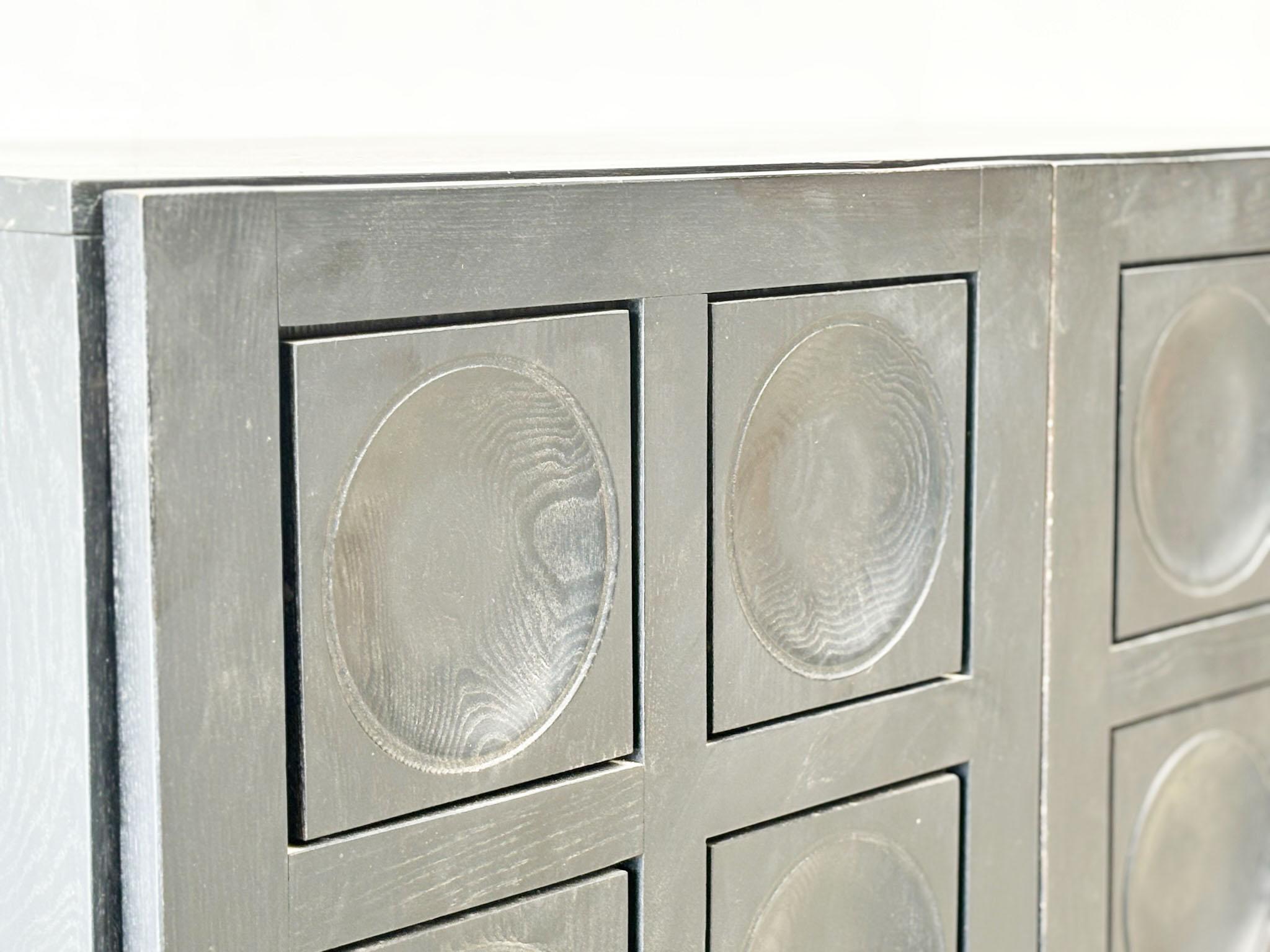 1970's Belgian brutalist graphical Musterring bar cabinet 3
