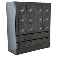 1970's Belgian brutalist graphical Musterring bar cabinet