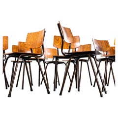 1970
s Belgian Chocolate Frame Pagholz Dining Chairs - Set Of Twelve